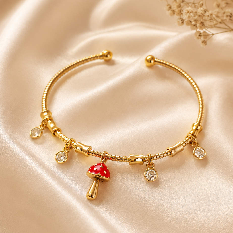 Mushroom Charm Bracelet