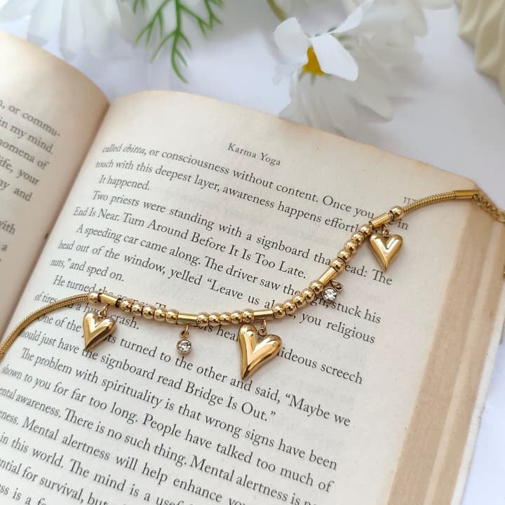 Heart Charm Bracelet