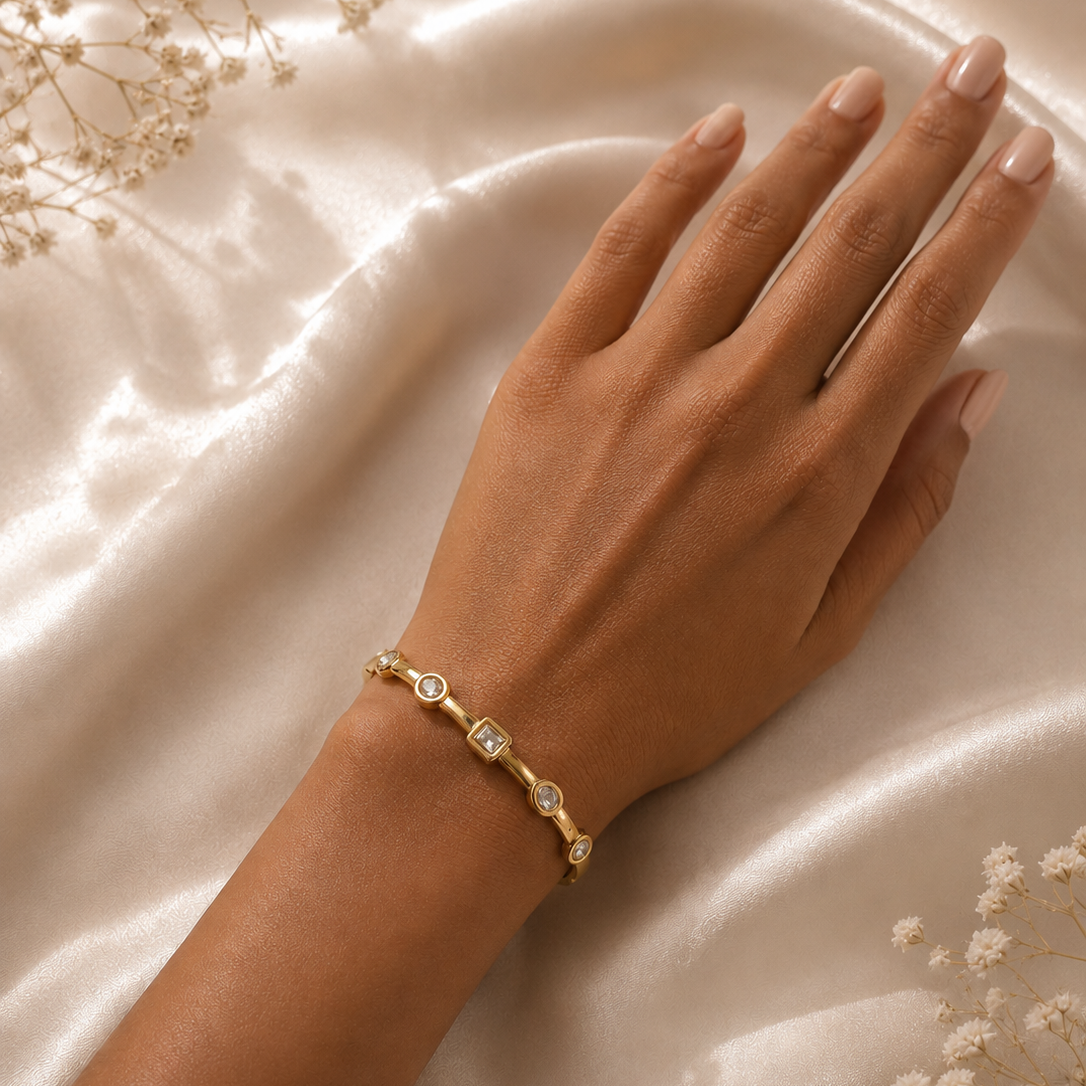 Minimal Crystal Bangle
