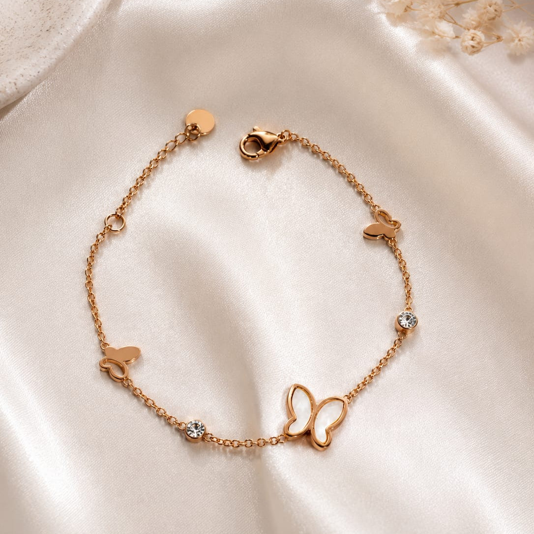 White Butterfly Bracelet